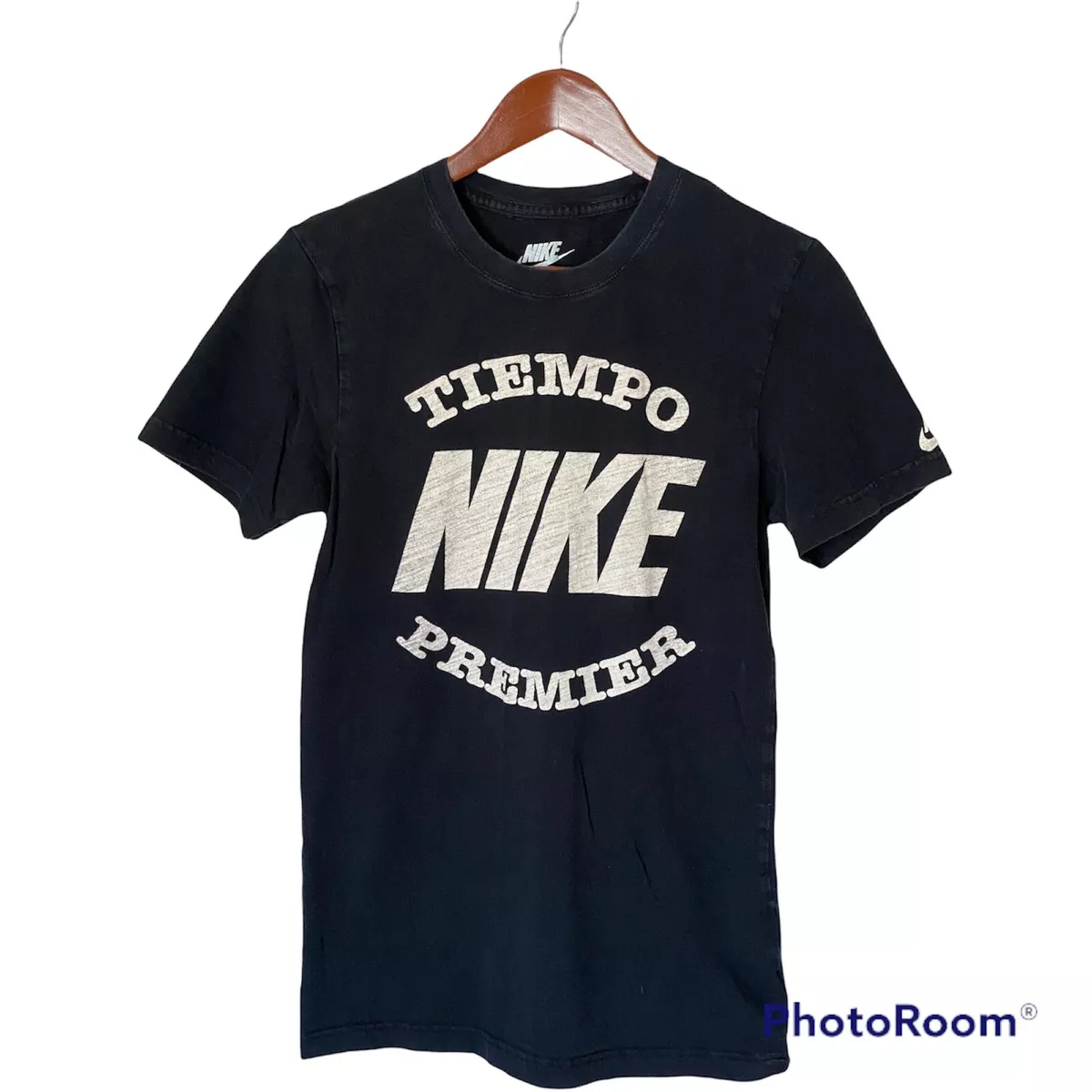 Nike Tiempo Premier Black S S T Shirt Men s Size S Slim Fit