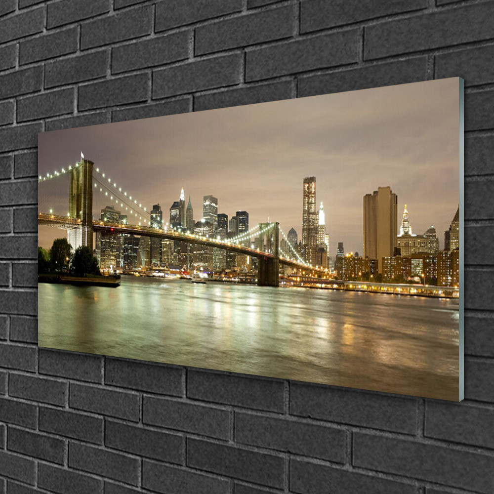 Tableau sur verre panoramique 100x50 pour agrandir visuellement un salon moderne