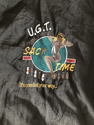Veste Bomber Vintage Militaire En Nylon - Taille XL - Brodée "It's Coming Your Way" - Occasion Très Bon état