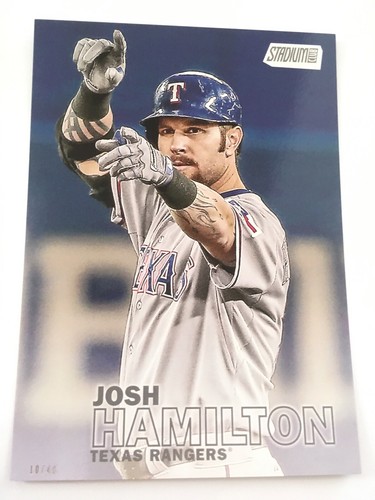 2016 Topps Stadium Club Jumbo 5x7 Josh Hamilton Rangers 206 #’d 09/49