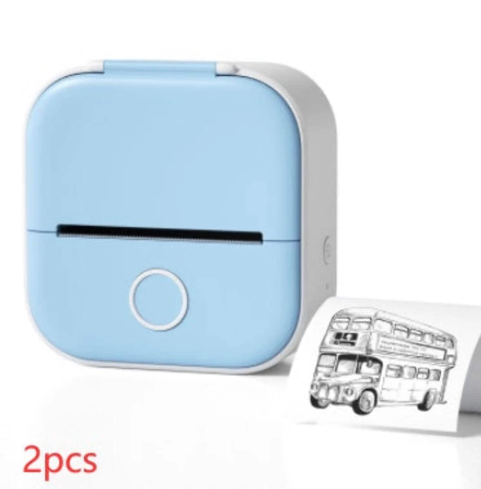 Portable Mini Thermal Label Printer for Home Photos Student Study Error Notes