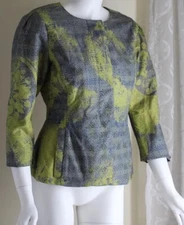 NWT Amy Matto Sz XS 2/4 Very Chic NYC-Made Funky Art-to-Wear Blazer Jacket