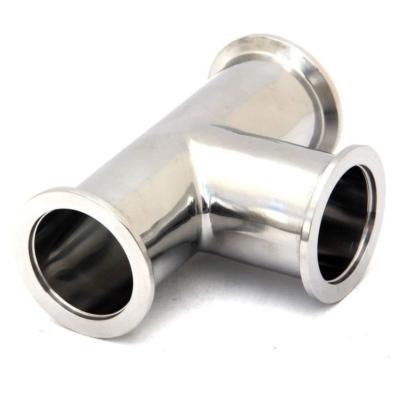 3-Way Tee KF/NW25 Tee Adapter, All Ends Finely Polished KF25 Vacuum Flange