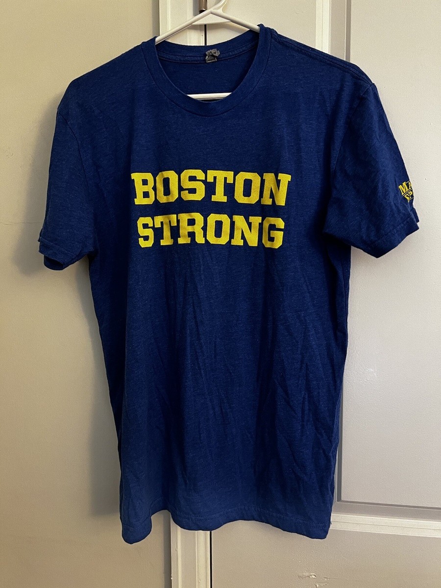 T-shirt Boston Strong Homme - Taille S, Logo Bleu Et Jaune, Gildan, Neuf Avec étiquettes