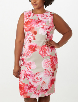 calvin klein scuba dress floral