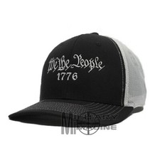 We The People 1776 Black / White cap Trucker Mesh Tactical Operator Snapback