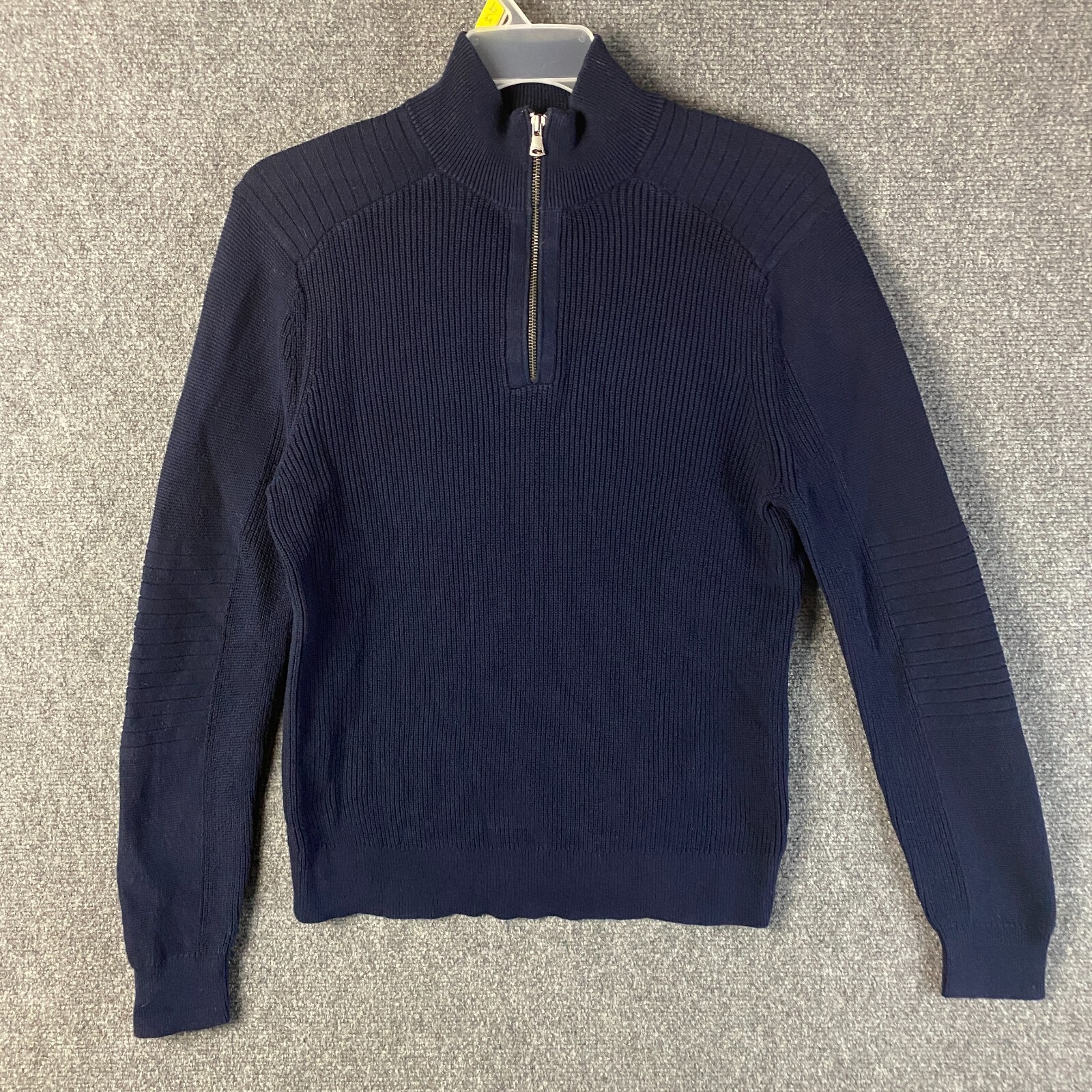 Zip Sweater Medium Men's Pullover Blue 