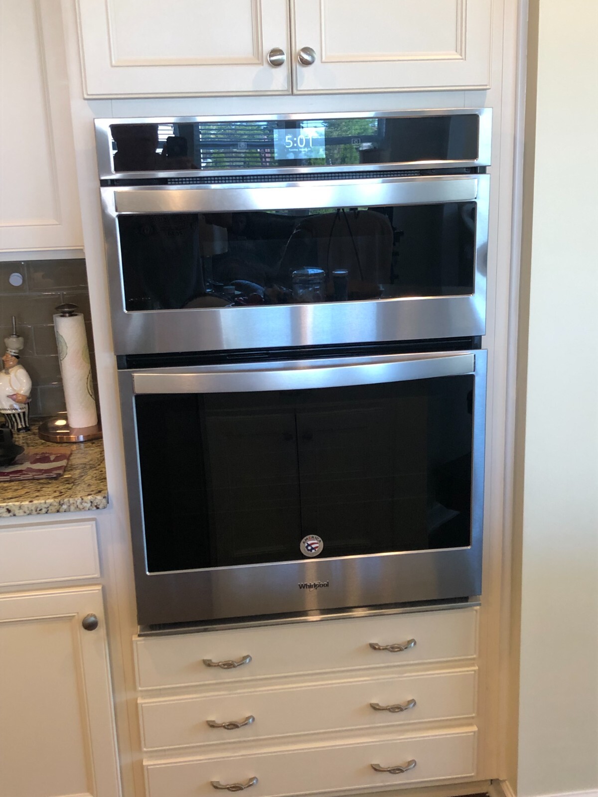 Whirlpool 30-inch Built-In Electric Convection Double Wall Oven with Microwave-image