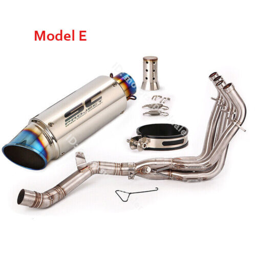 For Kawasaki Z900 2017-2022 Full System Exhaust Tips Black Tail Front Link Pipe - Picture 11 of 11
