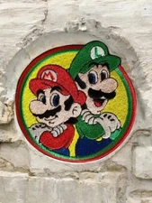 Mario/Luigi Embroidery Patch Multi Sizes