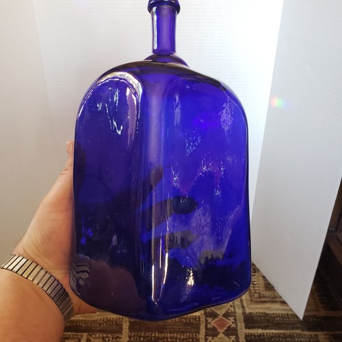 Antike Apotheke Apotheker kobaltblau Flasche offen Pontil 11" groß - Bild 13 von 24