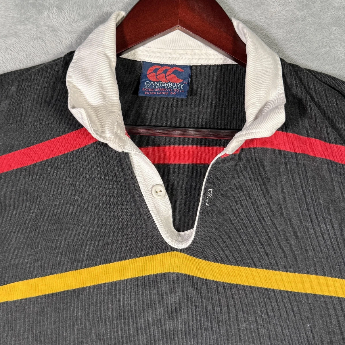 Très jolie sweat polo maillot vintage rétro ancien Canterbury New Zealand rugby 🏉 taille XXL 100 % coton - Vêtements