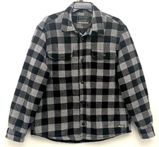 Jachs New York Men’s XL Flannel Overshirt  Shirt-Jacket Hybrid Black Gray Plaid