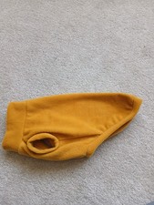 Standard Dachshund / Small Dog Coat Jumper Polar Fleece Anti Pil Mustard B13.5" 