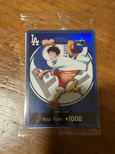 Los Angeles Dodgers One Piece Luffy Don Promo Card 7/2/2026 IN HAND SHIP READY