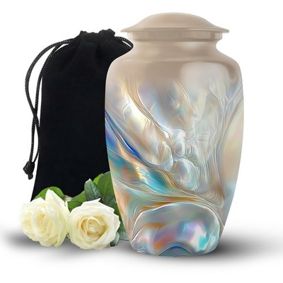 Pearl Urn Ash Container 10 Inch Urn for Human Ashes Adult Cremation Funeral Urns