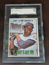 1967 Topps Baseball 50 Tony Oliva HOF SGC 7 NM