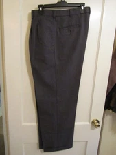 Vintage Dockers Men's Charcoal Grey Dress Pants Pleated Cuffed 36 x 32