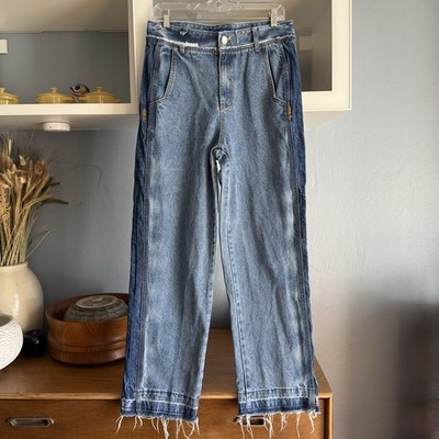 ADER Error Workch Blue Straight Jeans Frayed Hem Size A3 Waist 30 