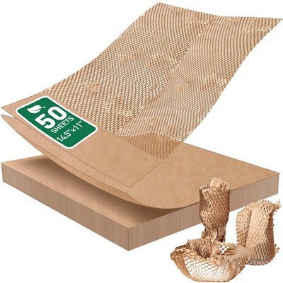 MAXECHO 50 Sheets Honeycomb Packing Paper Expanded Size 12'' × 16'' Unexpande