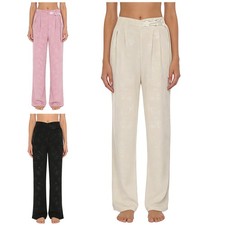 Womens Trousers Business Long Pants Cosplay Wide Leg Pant Wedding Buttons Yoga