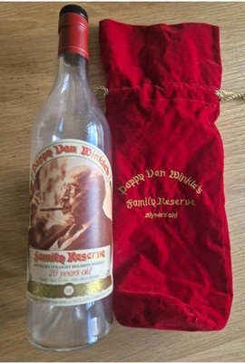 RARE Pappy Van Winkle 20 Year Old Bourbon Whisky Empty Bottle