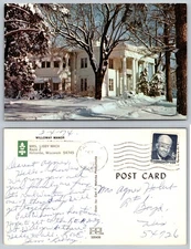 Willowy Manor Neenah Wisconsin Winter Snow Postcard