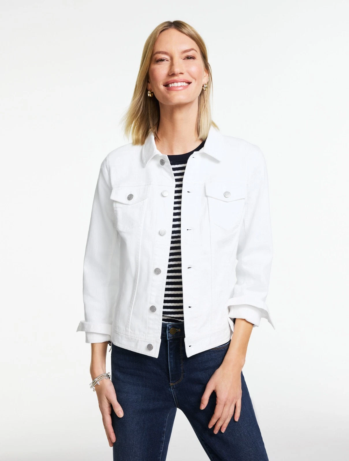 Classic Jean Jacket - Solids at Talbots, NWT $129, color WHITE , have all size
Opens in a new window