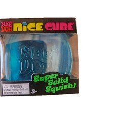 Nee Doh Nice Cube - Super Solid Squish  Blue - Brand New/Factory Sealed 
