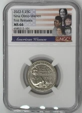 2022 S Nina Otero Warren 25c NGC MS 66 American Women Quarter 🔥FIRST RELEASES🔥