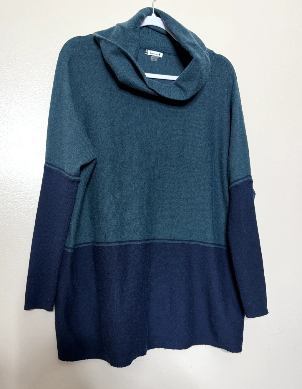 Smartwool Sweater Womens Medium Green Edgewood Poncho Sweater