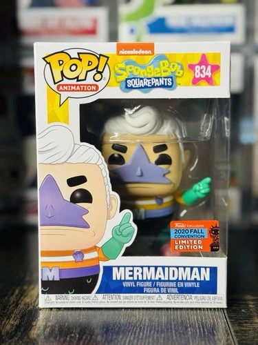 FUNKO POP! VINYL POP ANIMATION #834 MERMAID MAN NYCC 2020 FALL Protector