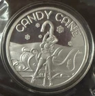 1oz. .999 Silver Spicy Silver Candy Cane Coin