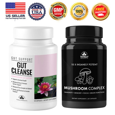 Gut Detox Cleanse Intestinal Supplements Mushroom Complex Brain Support Immune