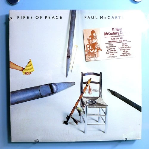 PAUL McCARTNEY w/MICHAEL JACKSON~PIPES OF PEACE~RARE SEALED ORIG'83 LP w/STICKER