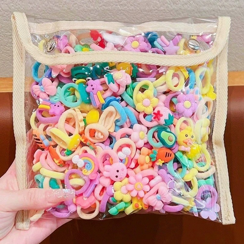 Bandas elásticas para niños - Corbatas suaves para niñas - Paquete multicolor