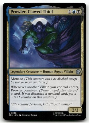 Prowler, Clawed Thief #138 (NM) Spider-Man SPM Magic MTG