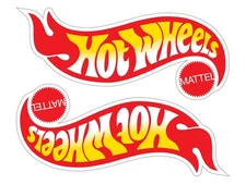2x Hot Wheels Logo Die Cut Laminated Vinyl Decal Sticker Choose Sizes racing