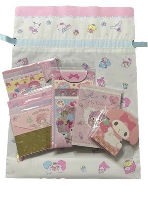 My Melody Letter Set + Stickers + Memo Pad + Gift Bag Sanrio Official Japan
