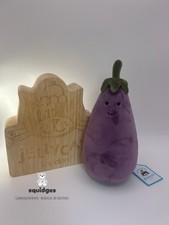 BNWT! 100% Genuine Jellycat Small Vivacious Aubergine & Hangtag Protector