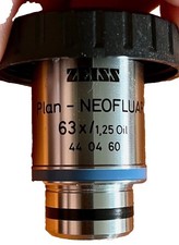 Zeiss Mikroskop Objektiv Plan-Neofluar 63x/1,25 Oil 440460 in Plexidose