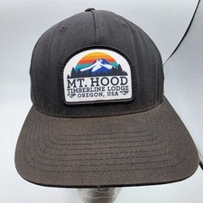 Mt Hood Timberline Lodge Daybreak Adults Black Hat Cap Casual Outdoors