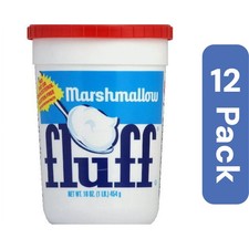 NEW Marshmallow Fluff spread Gluten Free Fat Free 16 oz Tub 12Pack FREE SHIPPING