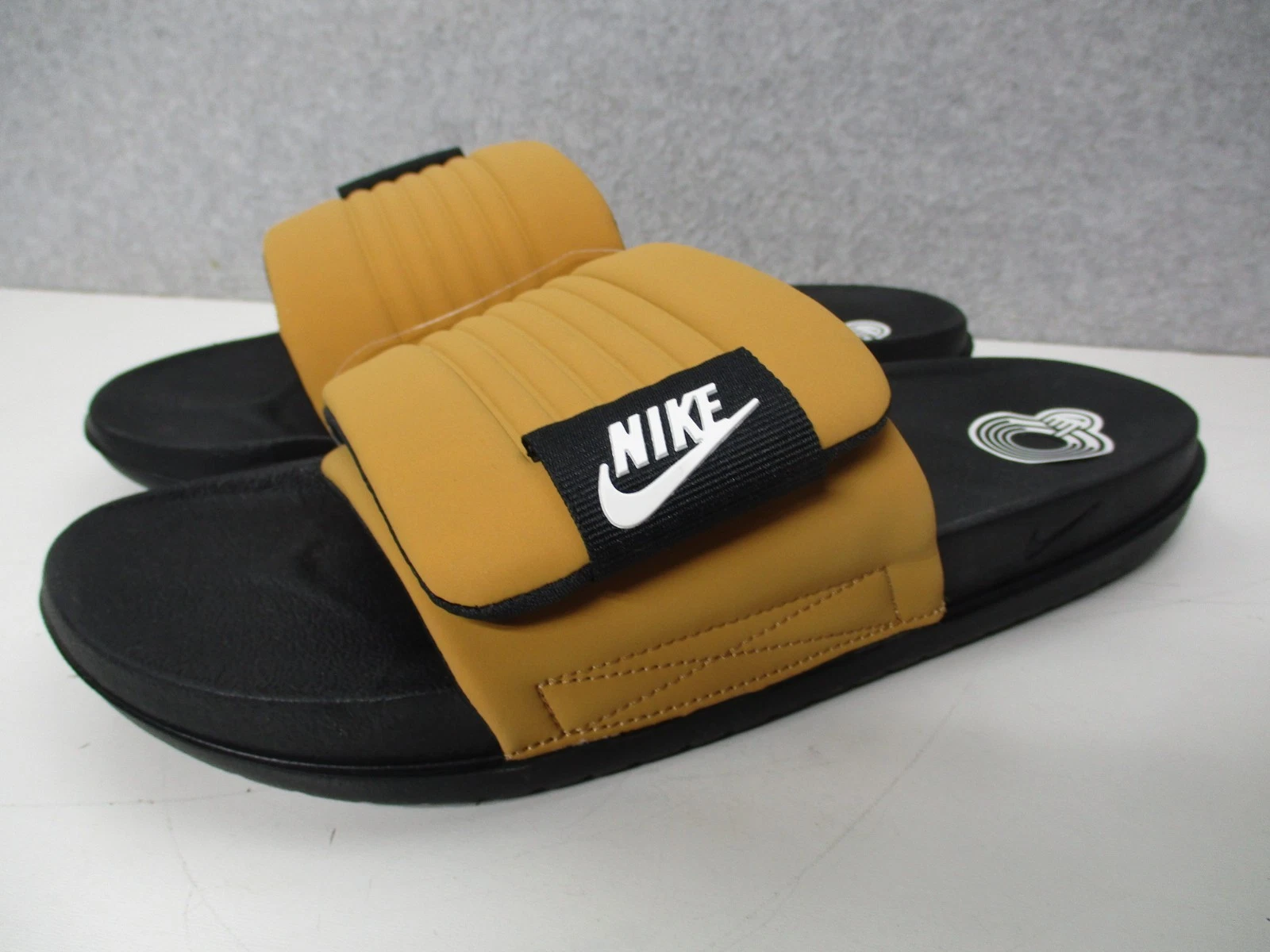 Nike Offcourt Adjust Slides Sandals Flax Brown Black Mens Sz 10