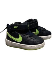 Toddler Nike Court Borough Mid 2 Dark Obsidian/White/Lime Blast 5C