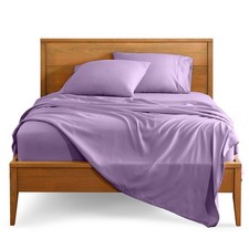 Queen Lavender Ultra Soft Bed Linen Set 4 Piece Sheets with Deep Pockets