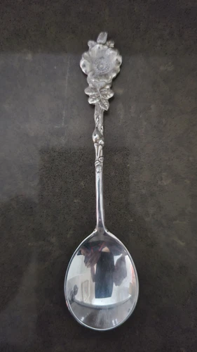 Sterling Reed & Barton HARLEQUIN WILD ROSE 1 CHOCOLATE SPOON 4 3/4" 21g No Mono