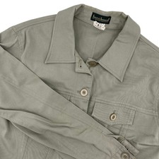 Harve Benard Green Lightweight Button Jacket Size 12