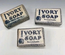 3 Vintage 1940's IVORY SOAP Bars In Original Wrappers Large Size