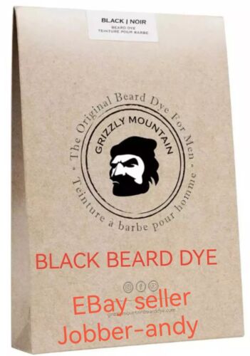 New Black Beard Moustache Dye Grizzly Mountain Organic Natural Mens Hair Colour' - Picture 2 of 6